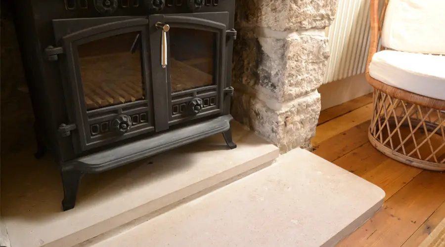 Natural Portland stone hearths