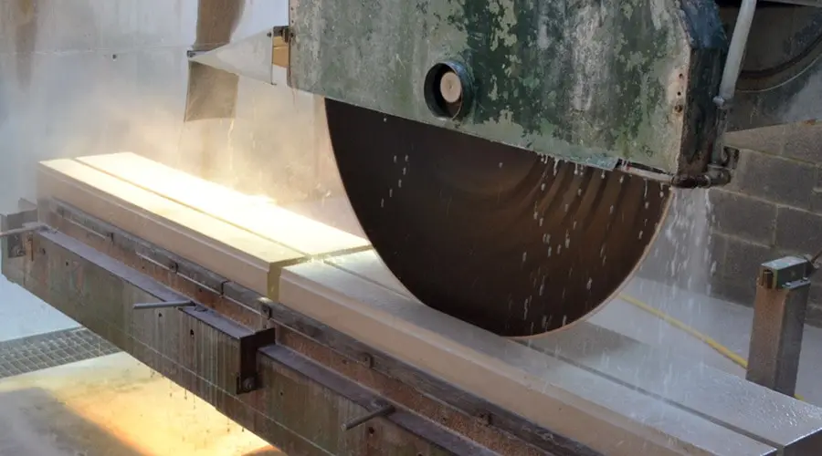 Secondary sawing our natural Portland stone 