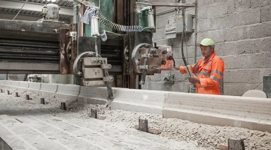 Portland stone profiling on planer machine
