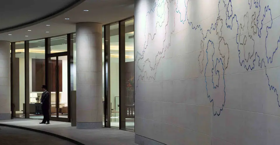 Internal walling and flooring natural Portland stone